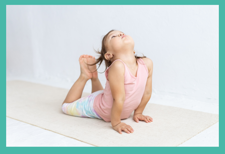 Toddler doing yoga